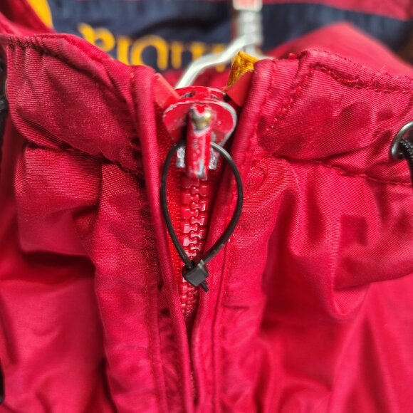 VINTAGE Columbia Sport Jacket Women's Medium Red Full Zip Hooded Ski Baggy - Picture 4 of 16